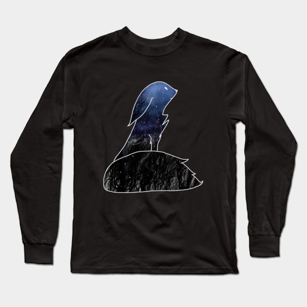 dark floof Long Sleeve T-Shirt by Widdenart